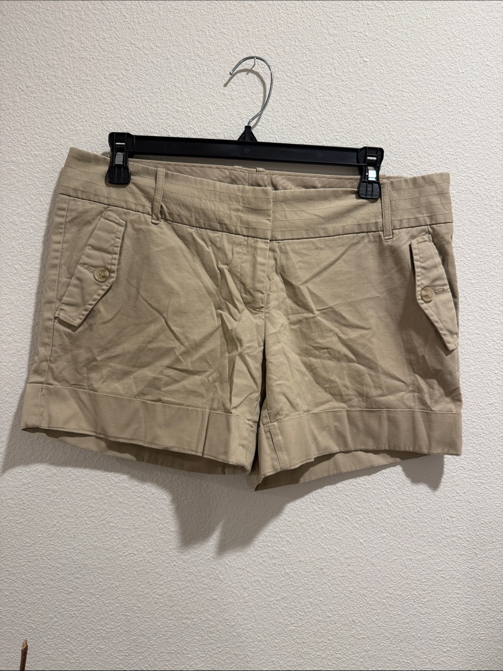 The Limited Tan Cuffed Bermuda Shorts